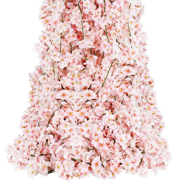 Guirlande de fleurs de cerisier artificielles Sakura, 180cm, arc de mariage, arrière-plan de jardin, décoration de fête à domicile, fausses plantes de vigne en soie